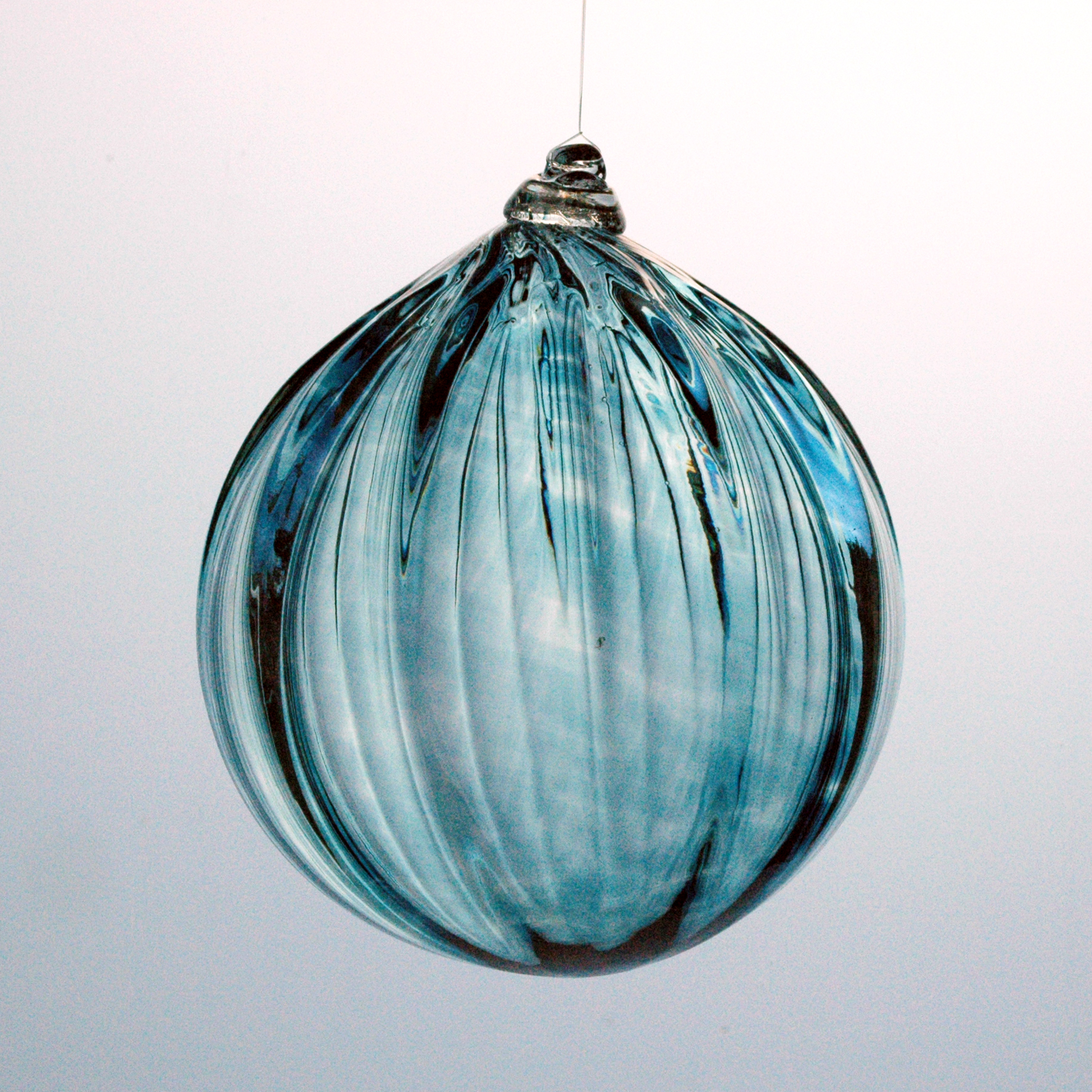 Glass ball, dark aqua.