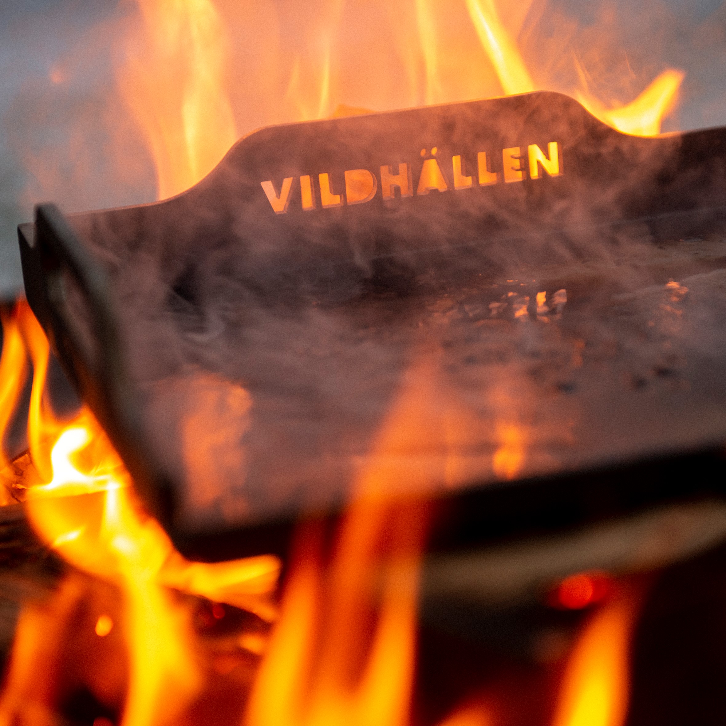 Vildhällen över öppen eld