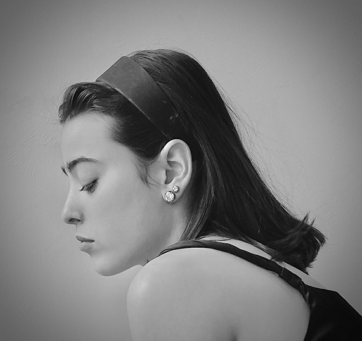 TULIP CUP POST EARRING, CZ - 3