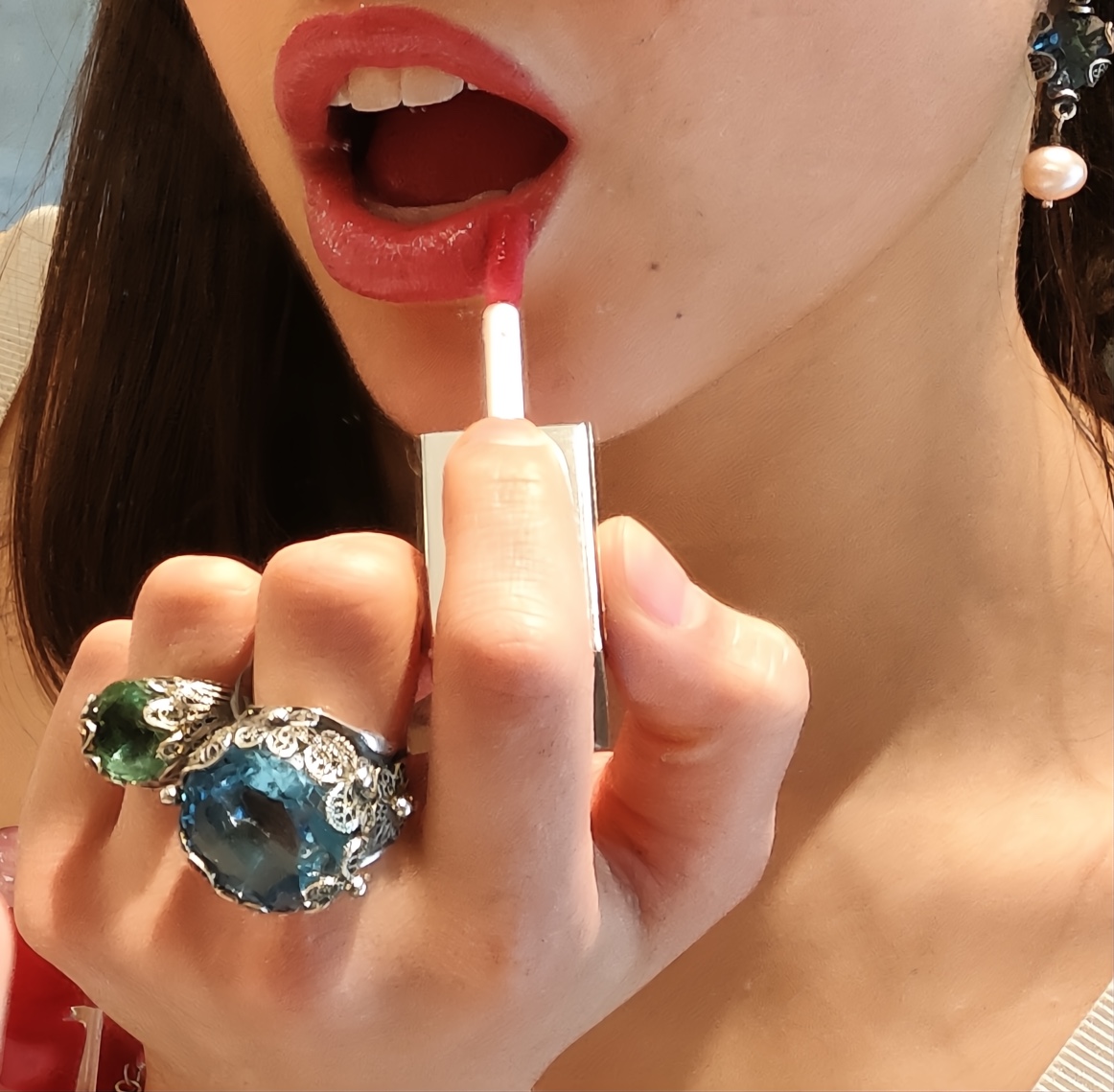 RETROCHIC EMBLOSSOMED LEMURIA RING - 2
