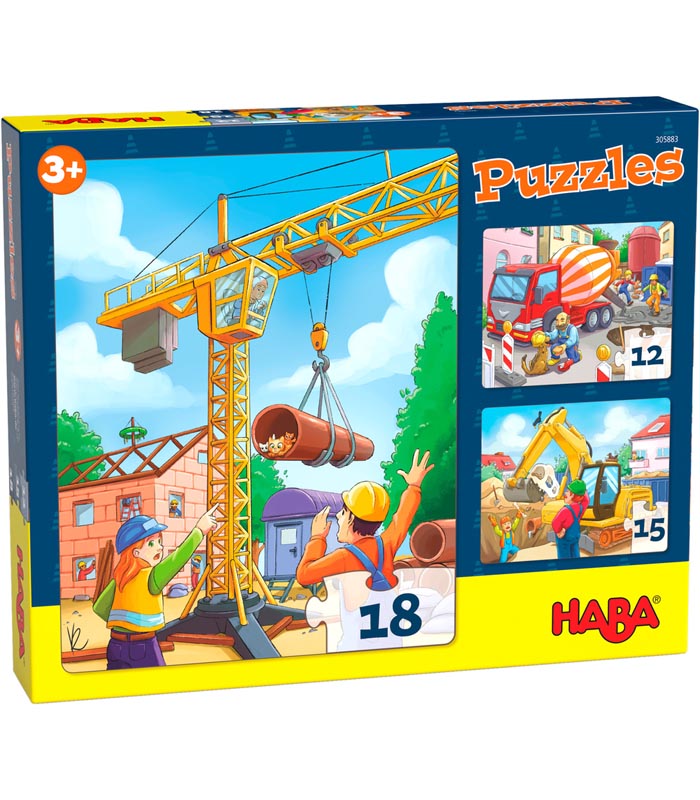 Haba Barnpussel Byggmaskiner