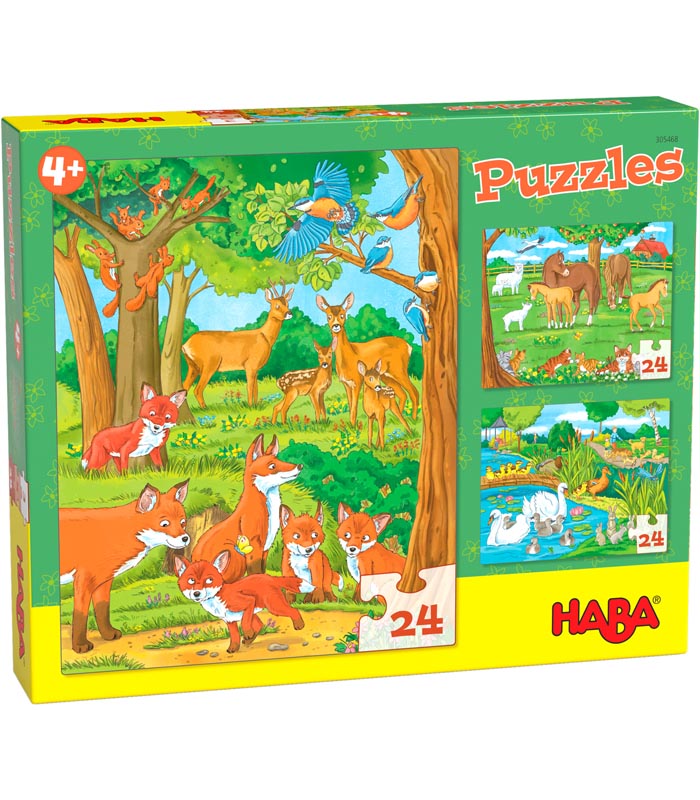 Haba Barnpussel Familjer djur