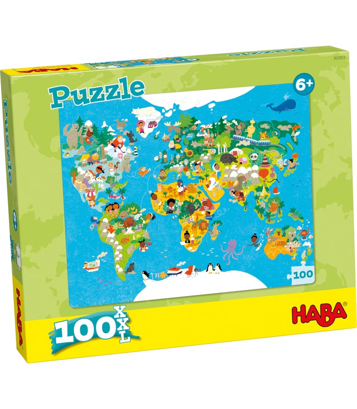 Haba Barnpussel Världskarta