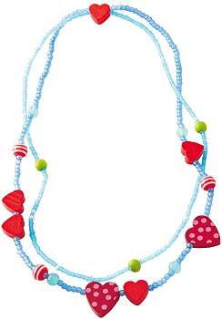 Haba Halsband Hjärtan blå