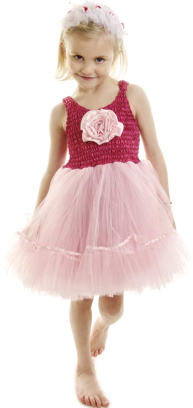Minisa Utklädning Klänning Ballerina cerise