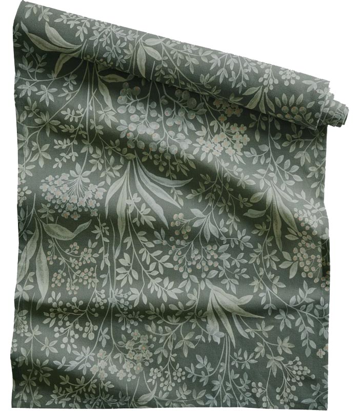 Boråstapeter Bordslöpare 40 x 140 cm Nocturne Mörkgrön