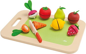 Sevi Leksaksmat frukt, grönsaker skärbräda