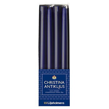Christina Antikljus 8er-Pack Blaubeere I Ø 22 x H 255 mm – 100 % Stearin