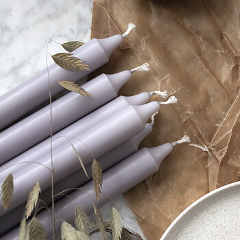 Kronljus Stabkerzen 8er-Pack Grau I Ø 23 x H200 mm – 100 % Stearin