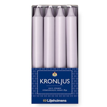 Kronljus Stabkerzen 8er-Pack Grau I Ø 23 x H200 mm – 100 % Stearin