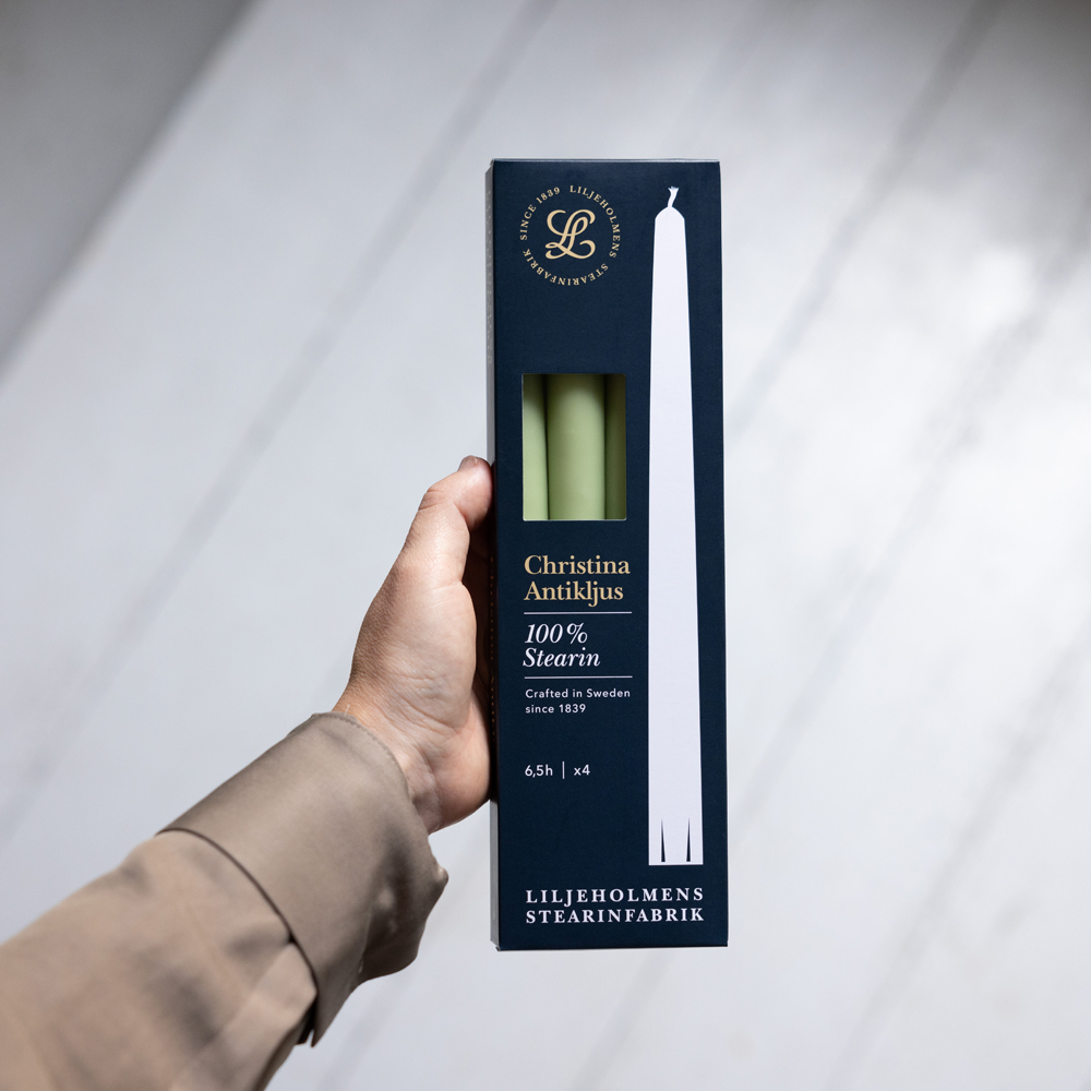 Christina Antikljus 4er-Pack Pistazie I Ø 22 x H 255 mm – 100 % Stearin - 5