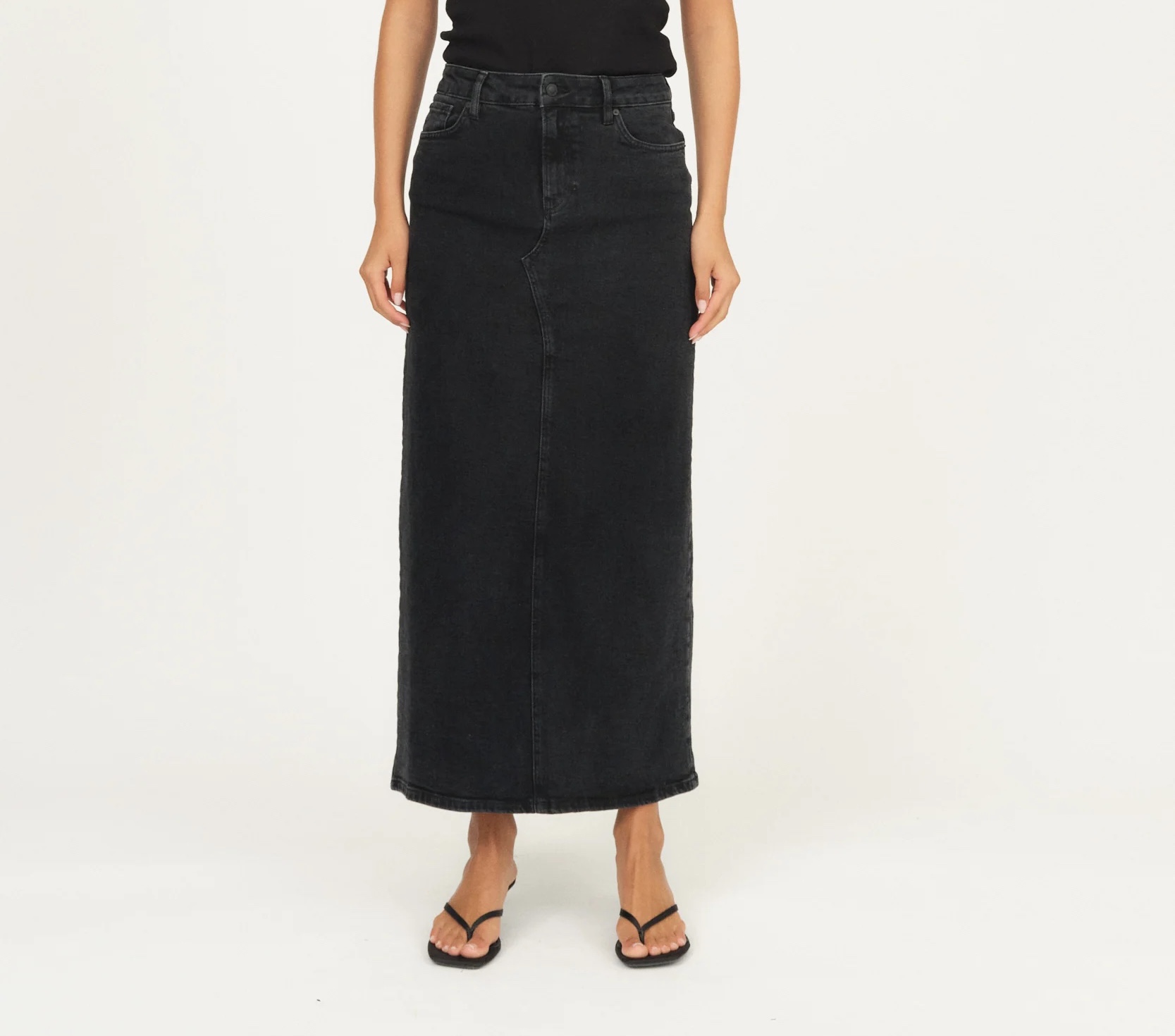 miss Ragtime - Zoe Maxi Skirt Faded Black from IVY