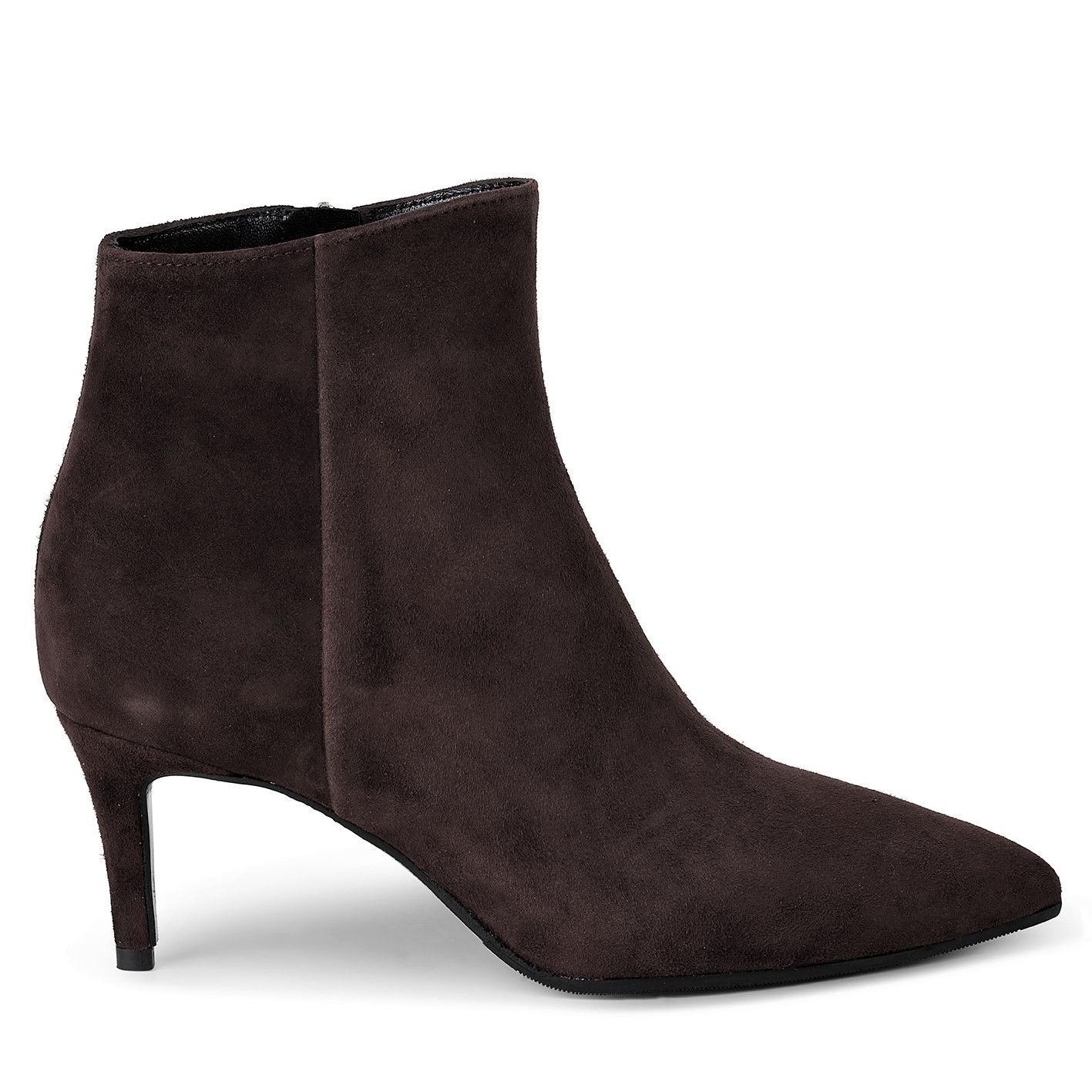 brown suede booties low heel