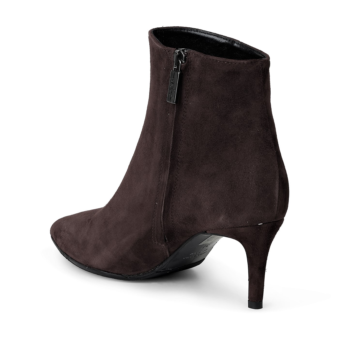 brown suede booties low heel