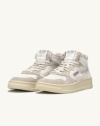 Mid high sneakers Leather and Suede White från Autry