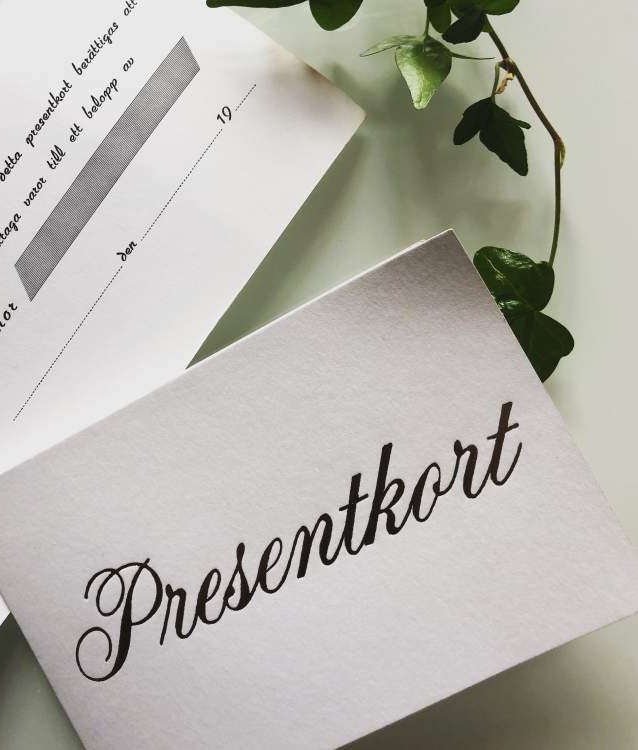 Presentkort 1500kr