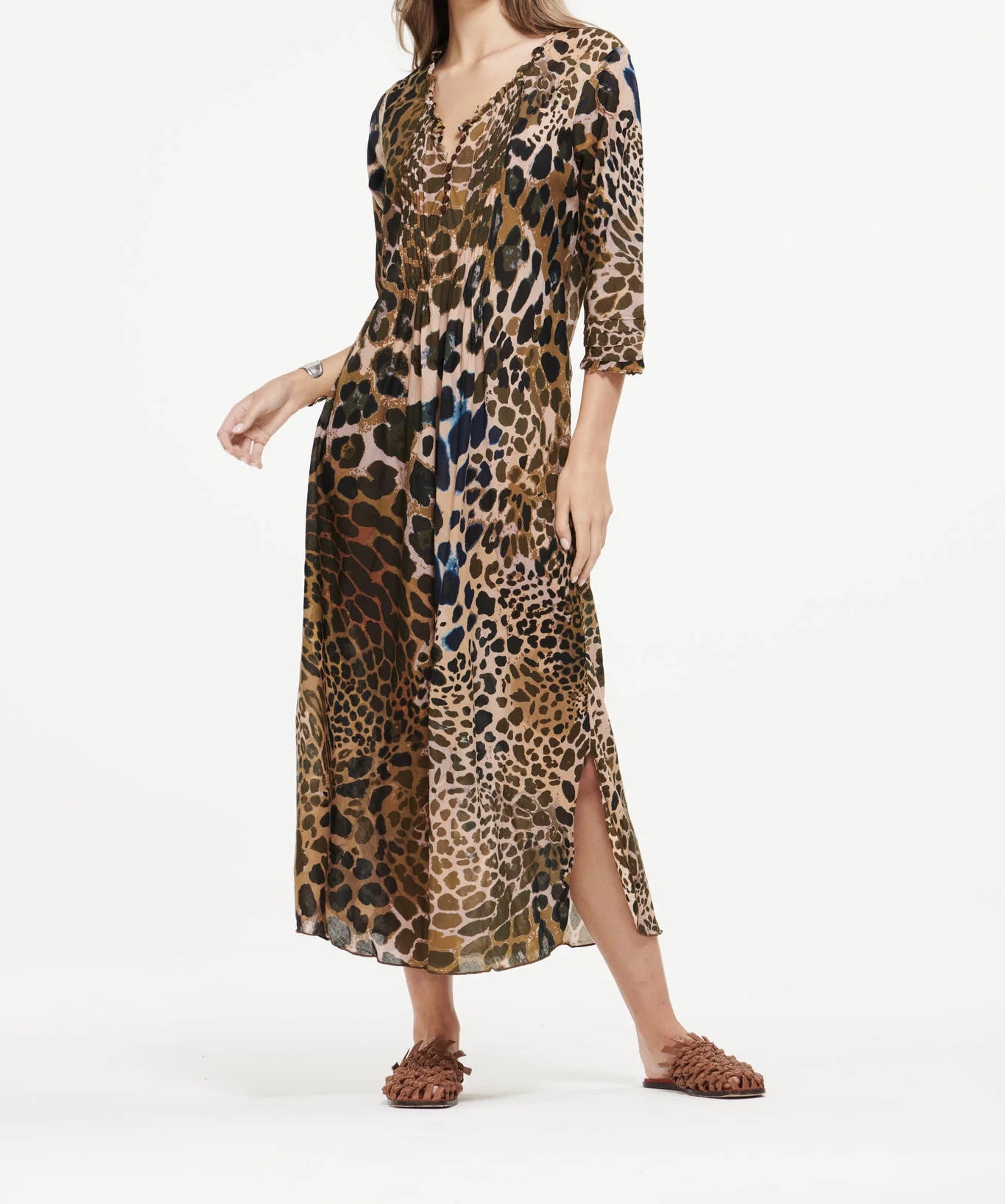 long tan dress