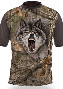 3D kortärmad tröja  - Varg - 2