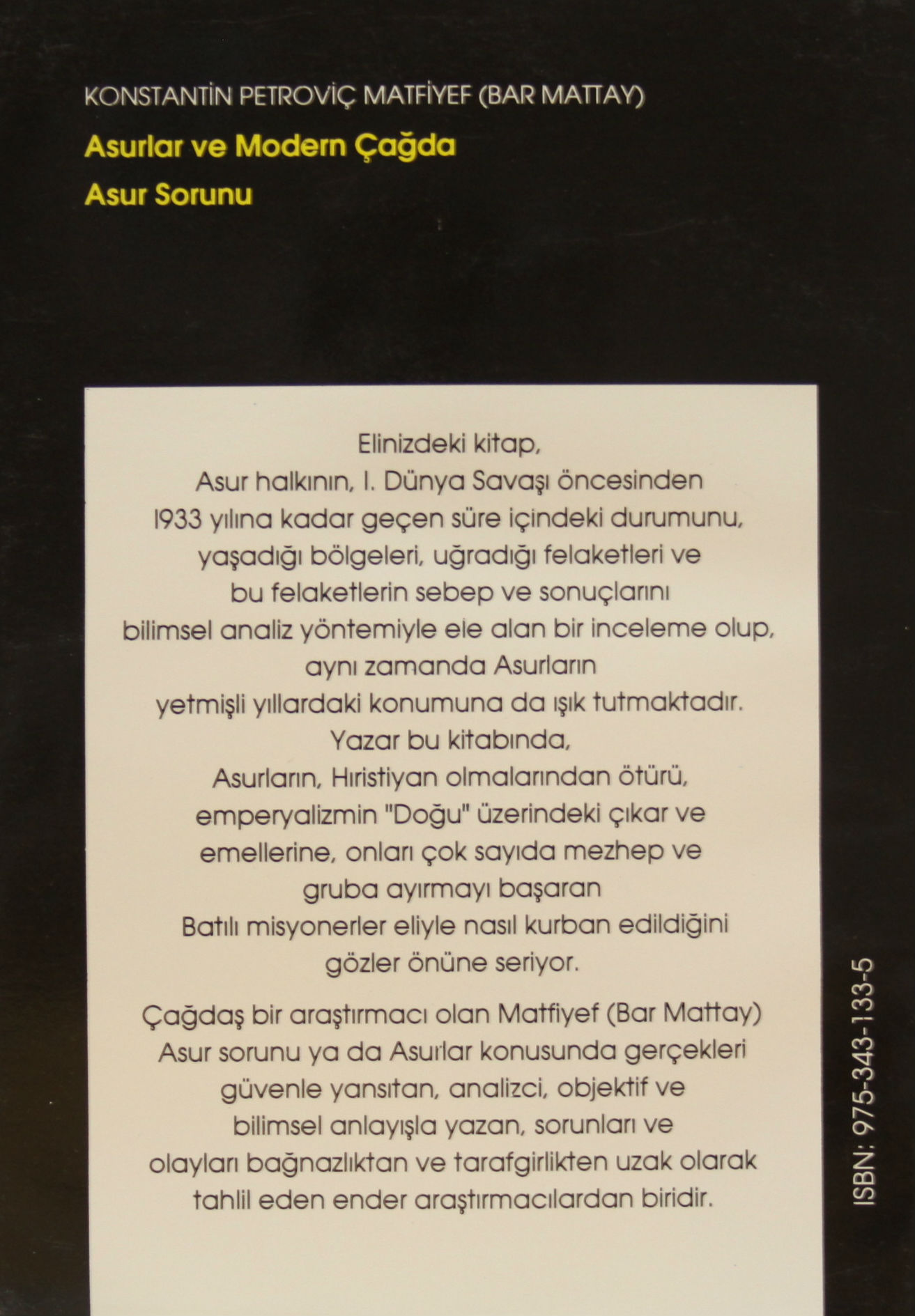 Asurlar ve Modern Cagda Asur Sorunu - 2