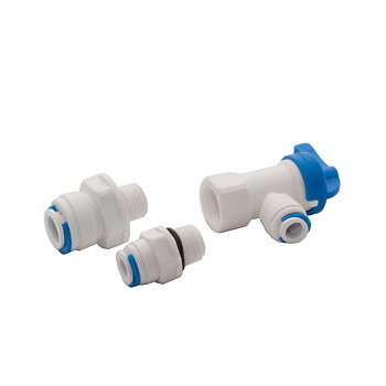 Aqua Medic kran för osmos slang  4/6mm  &  6/8mm PUSH FIT