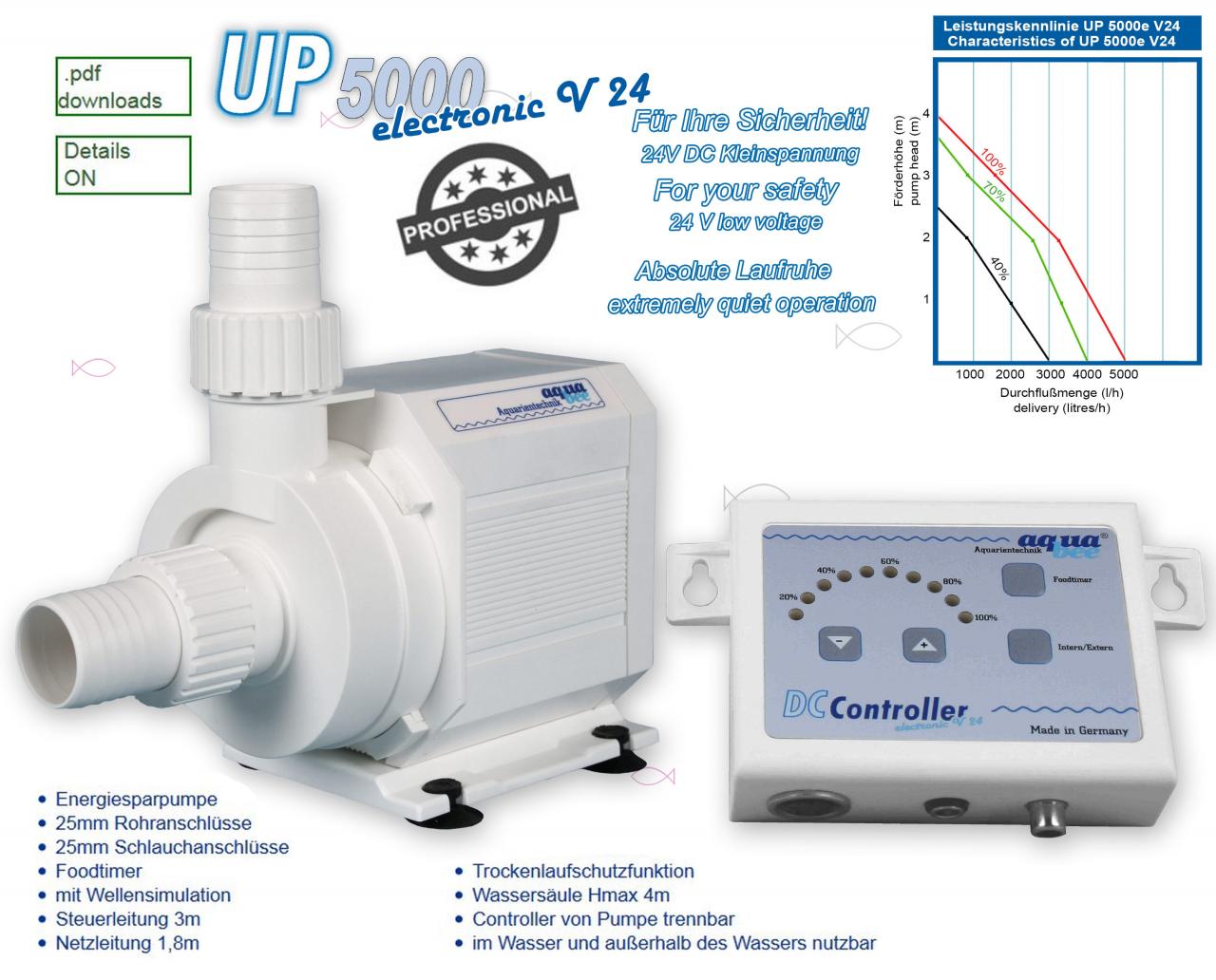 Aquabee UP  variable DC pump