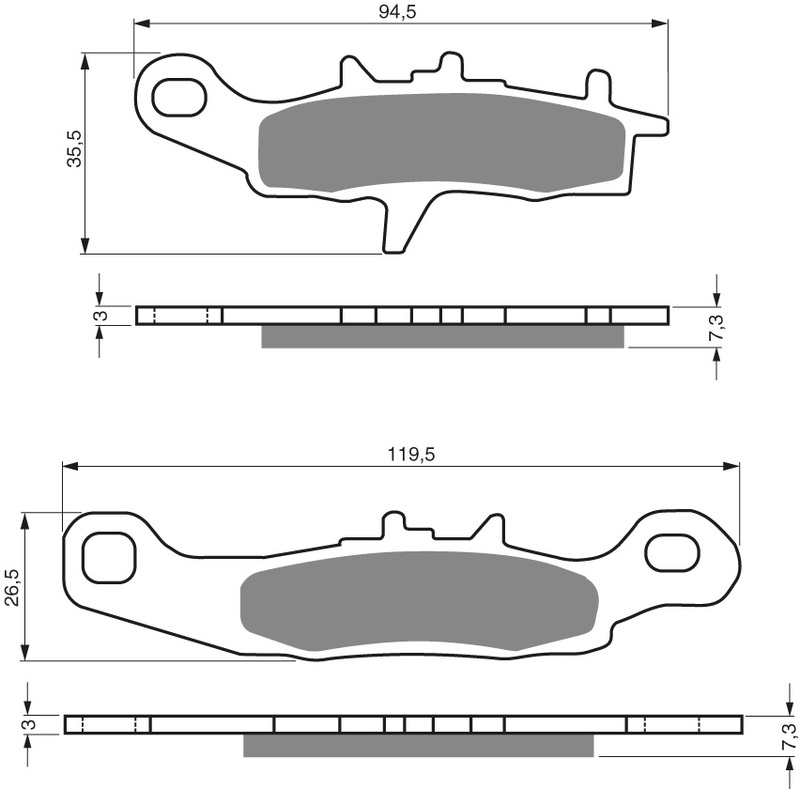 GOLDFREN Bromsbelägg 108 Ceramic Carbon Fram KX80 1997-2000