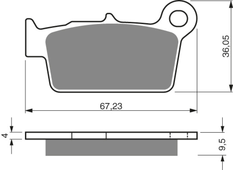 GOLDFREN Bromsbelägg 187 Ceramic Carbon S33 YZ125 2003-2026 Bak
