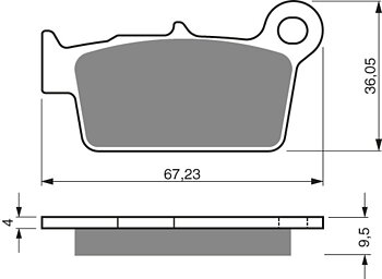GOLDFREN Bromsbelägg 187 Ceramic Carbon S33 YZ125 2003-2026 Bak