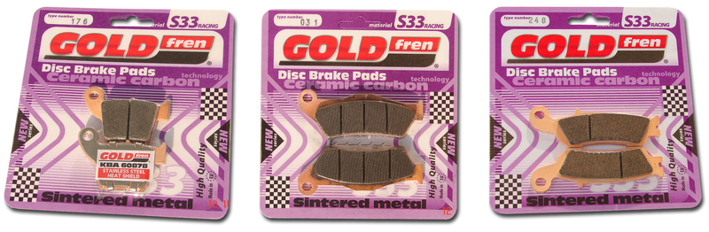 GOLDFREN Bromsbelägg 187 Ceramic Carbon S33 YZ125 2003-2026 Bak - 2