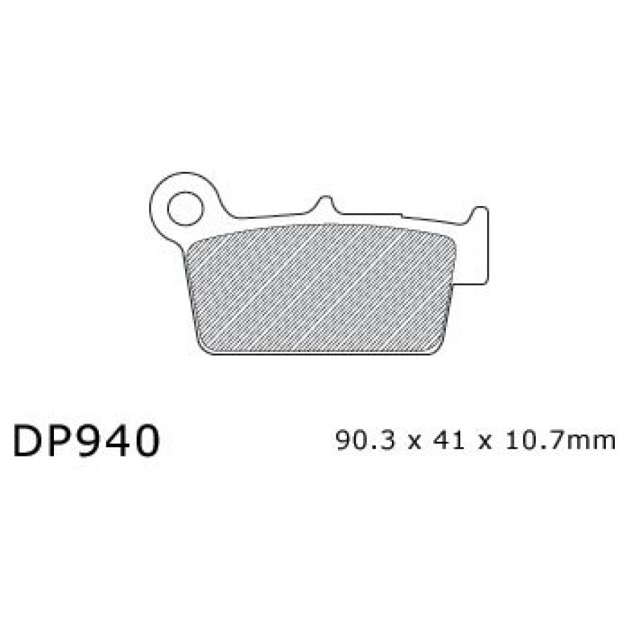 DP Brakes, Bromsbelägg, BAK, YAMAHA YZ125 2003-2026 - 2