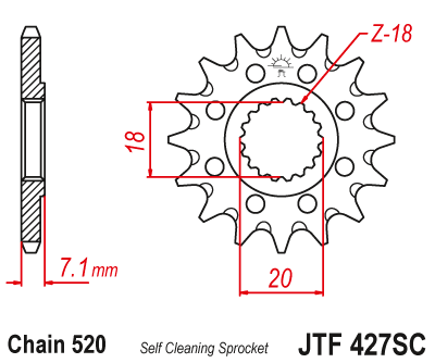 JT Framdrev 13Kugg Suzuki RMZ250 2007-2012 - 2