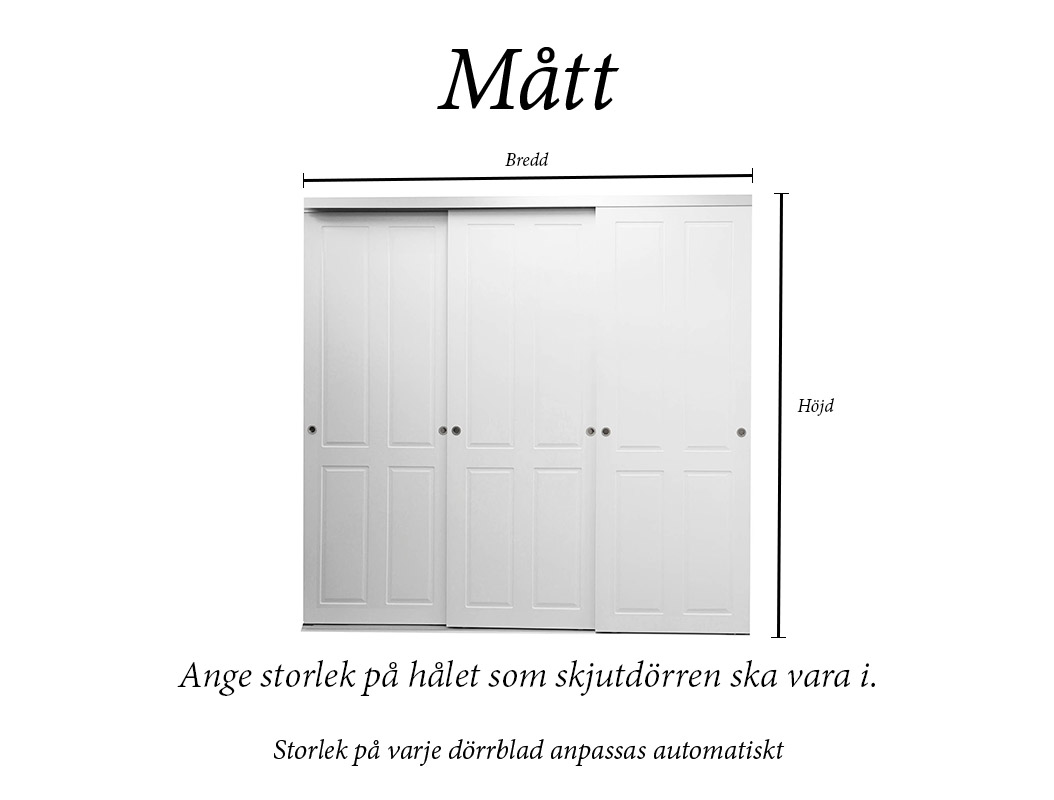 Skjutdörr Eukalyptus 3-delad - 3