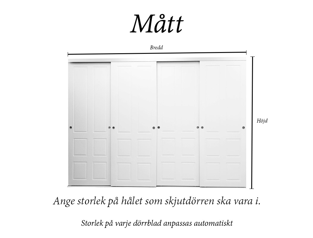 Skjutdörr Nejlika 4-delad - 3