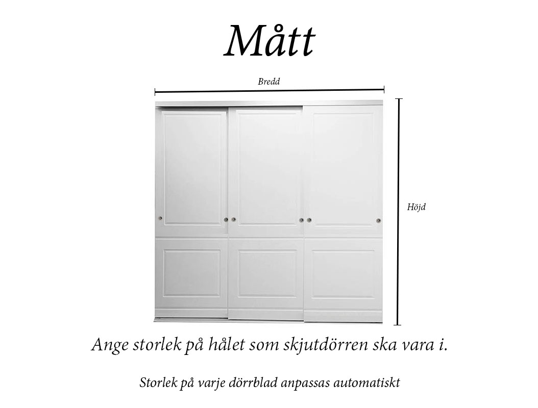 Skjutdörr Ros 3-delad - 3