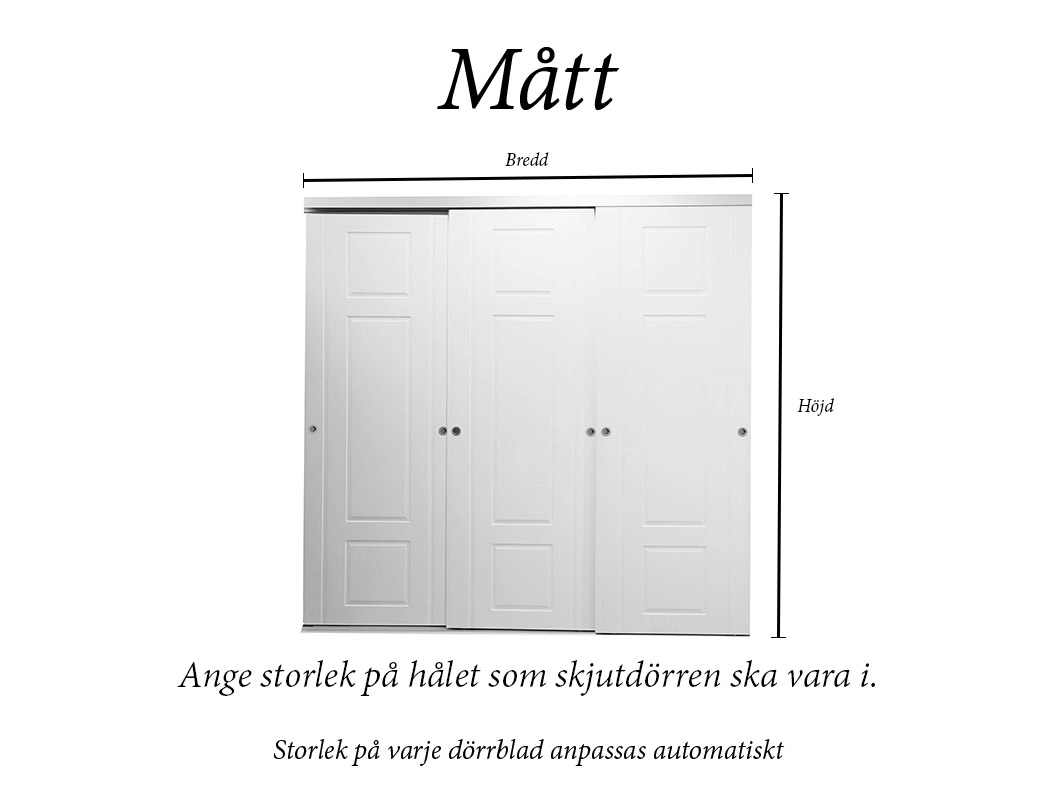 Skjutdörr Brudslöja 3-delad - 3