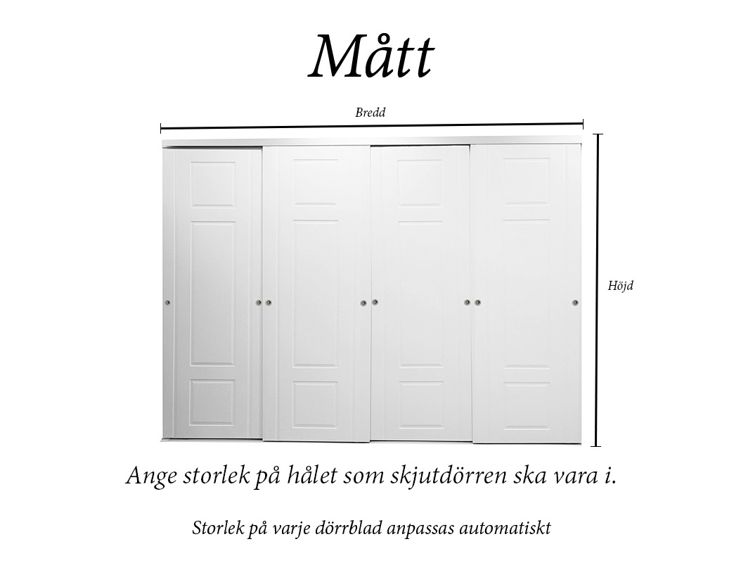 Skjutdörr Brudslöja 4-delad - 3