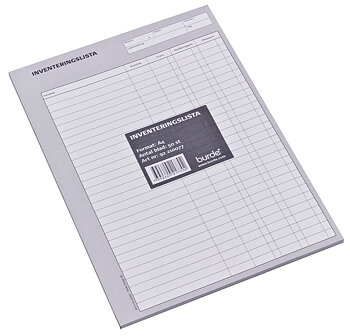 Inventeringslista A4 50blad