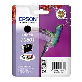 Bläckpatron Epson T0801 svart