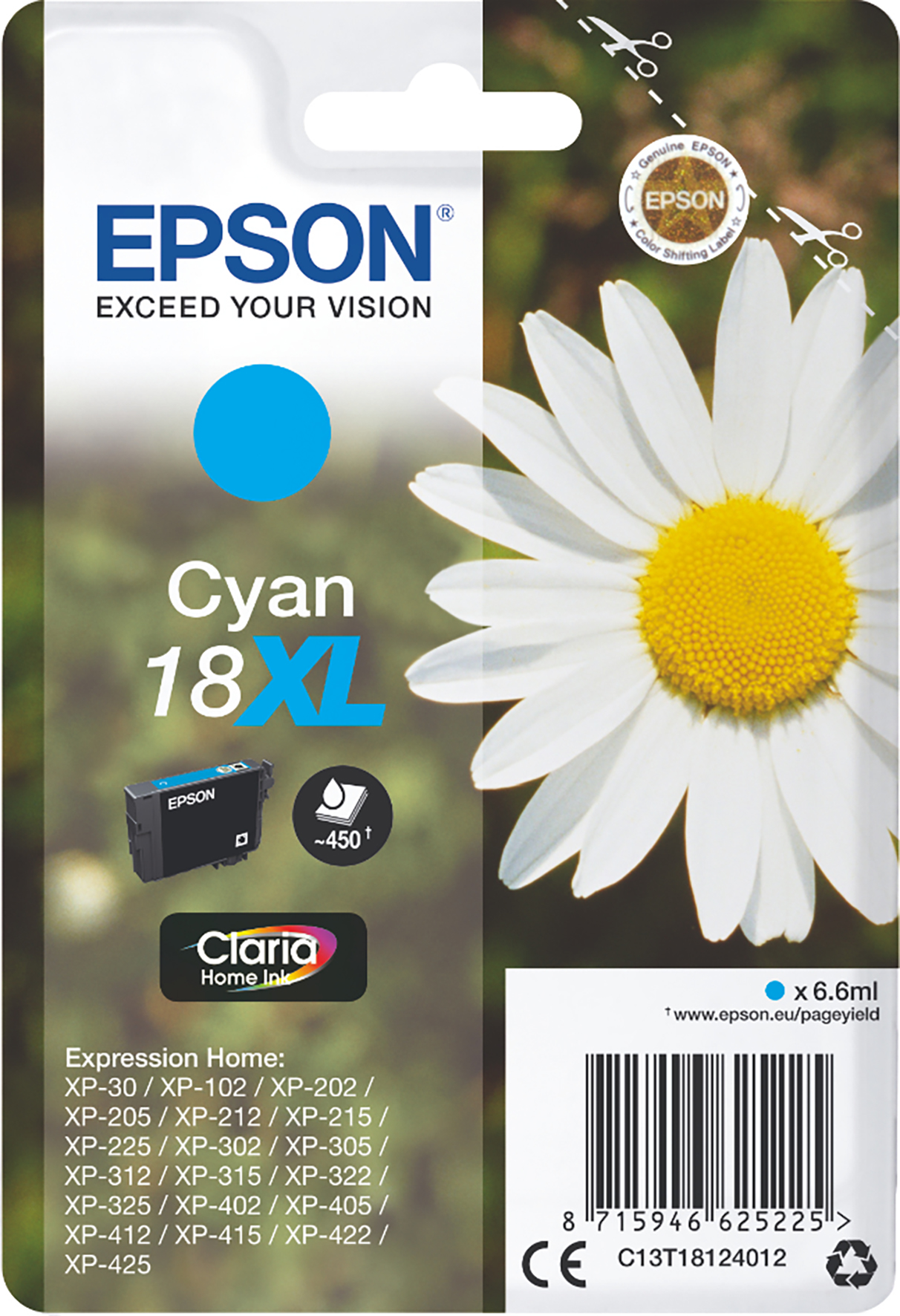 Bläck Epson 18XL cyan