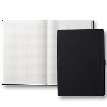 Ant.bok Classic A4 rutat svart