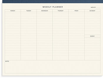 Perforerat block Weekly planne