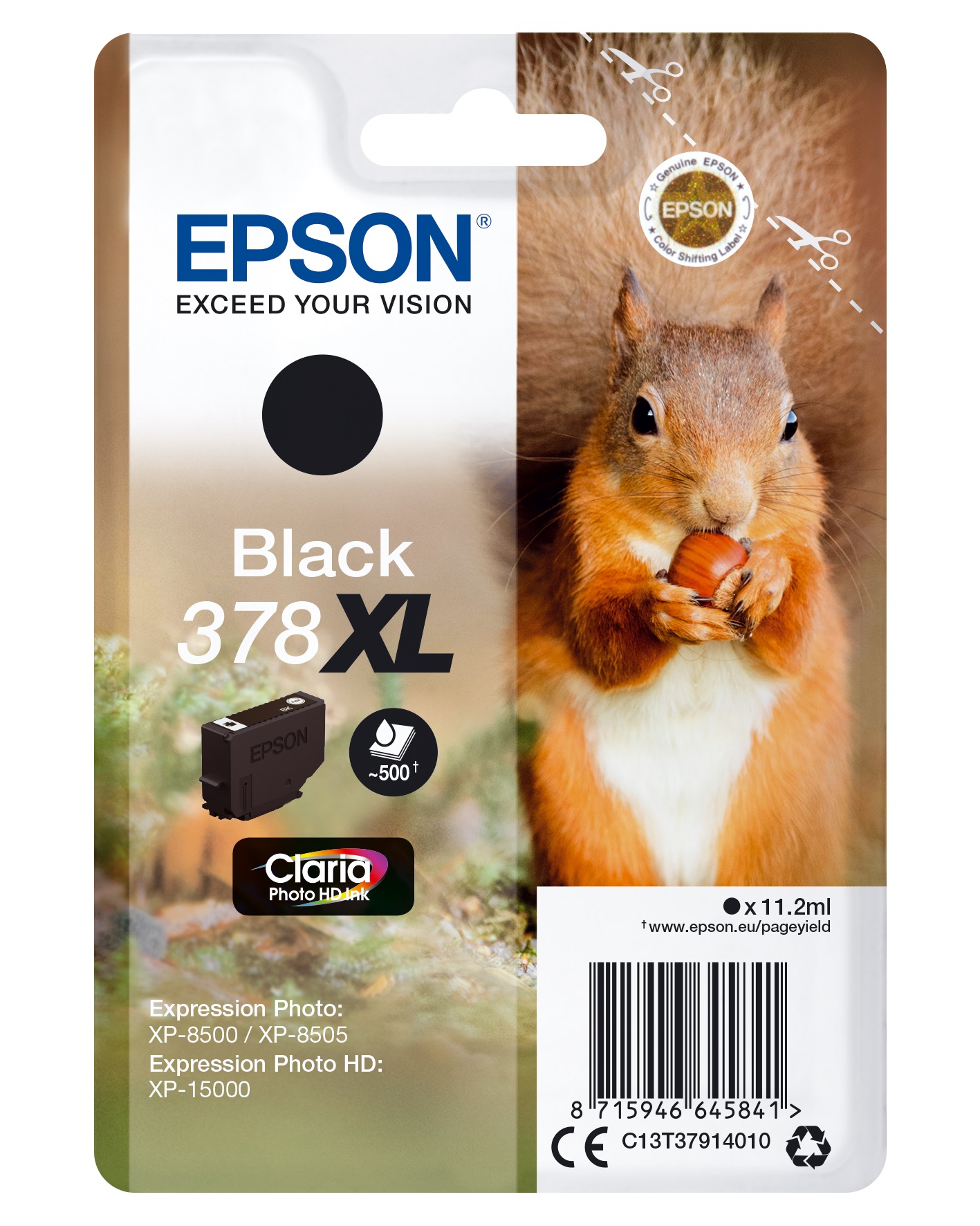 Bläck Epson T378 Svart