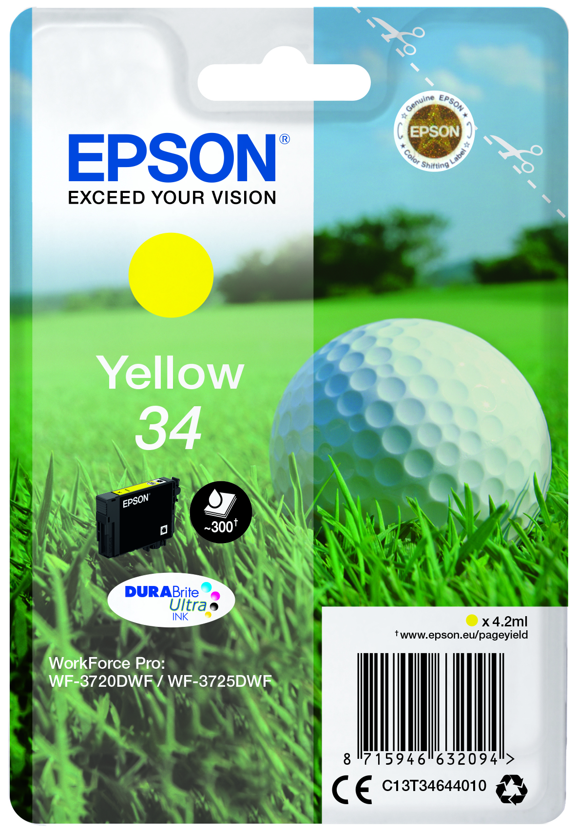 Bläck Epson T3464 Gul