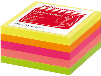 Notiskub Mini 50x50mm neon