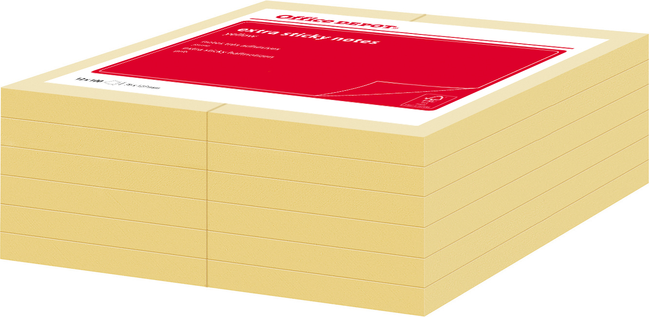 Notis OD sticky 76x127 gul 12f
