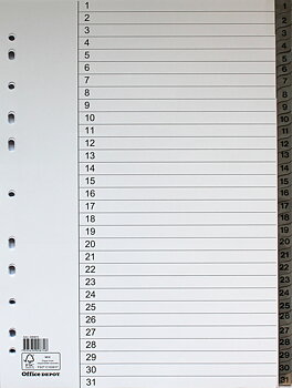 Register flikförstärkt A4 1-31