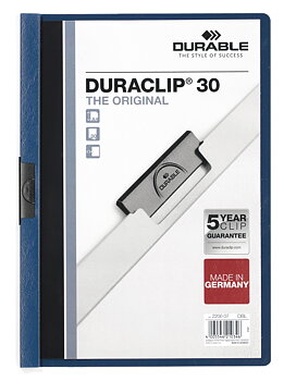 Klämmapp Duraclip 2200 A4 blå