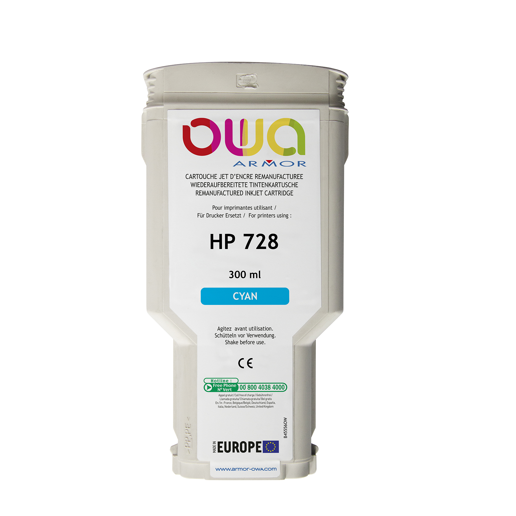 Bläck OWA 728 cyan 300ml
