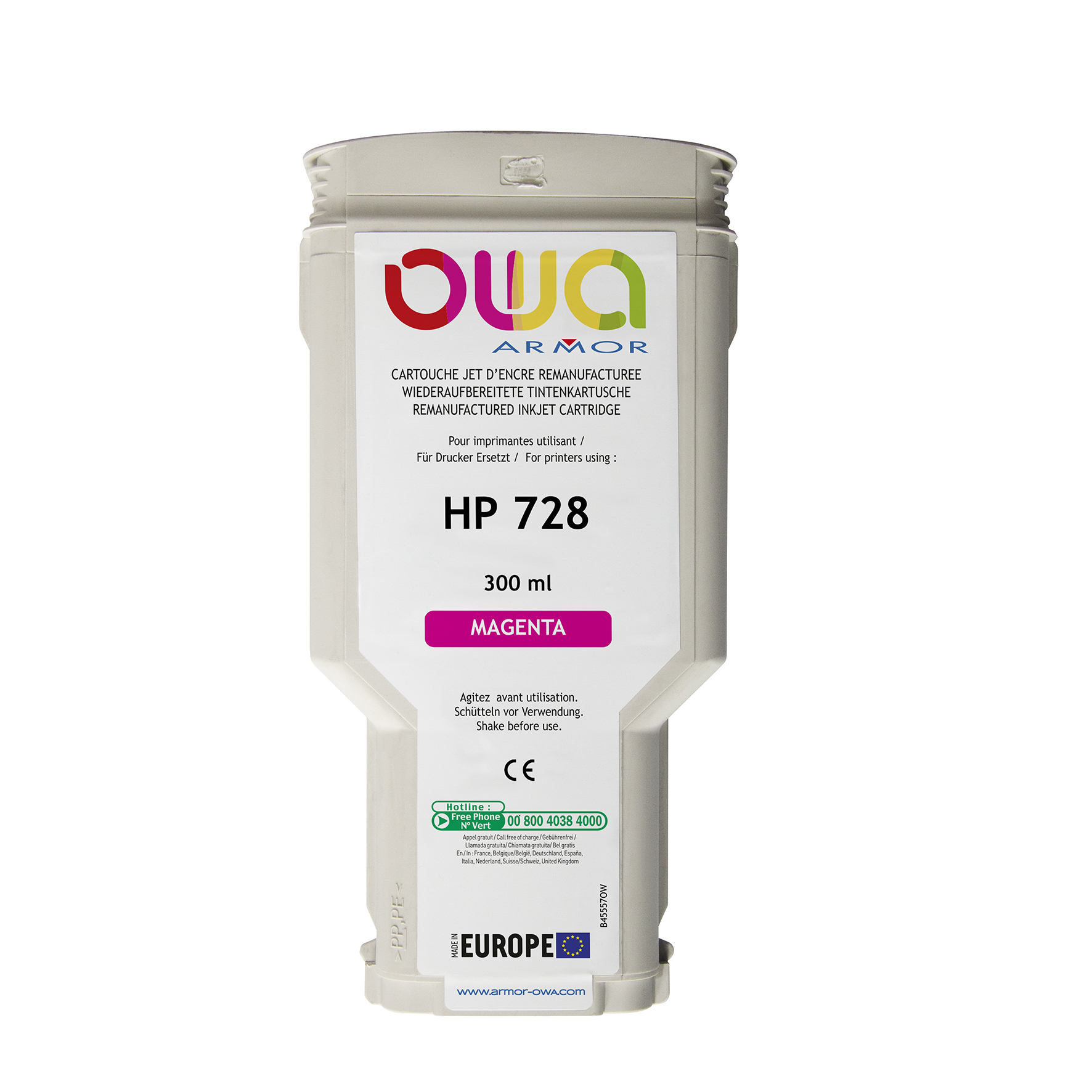 Bläck OWA 728 magenta 300ml