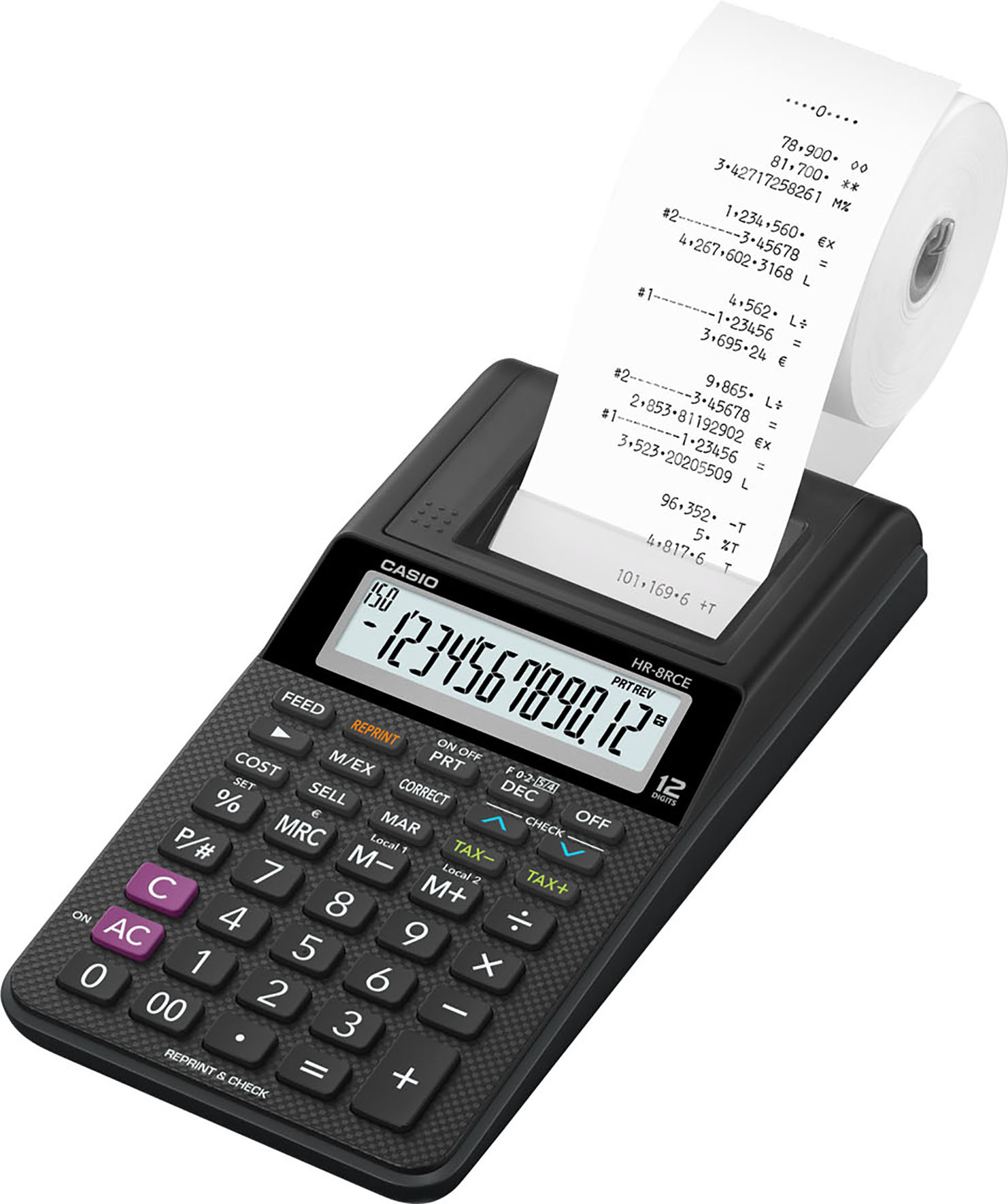 Remsräknare Casio HR-8RCE sva.
